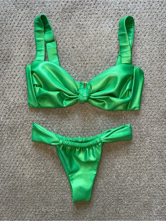 Montce Other - Montce Green Knot Front Bikini Set